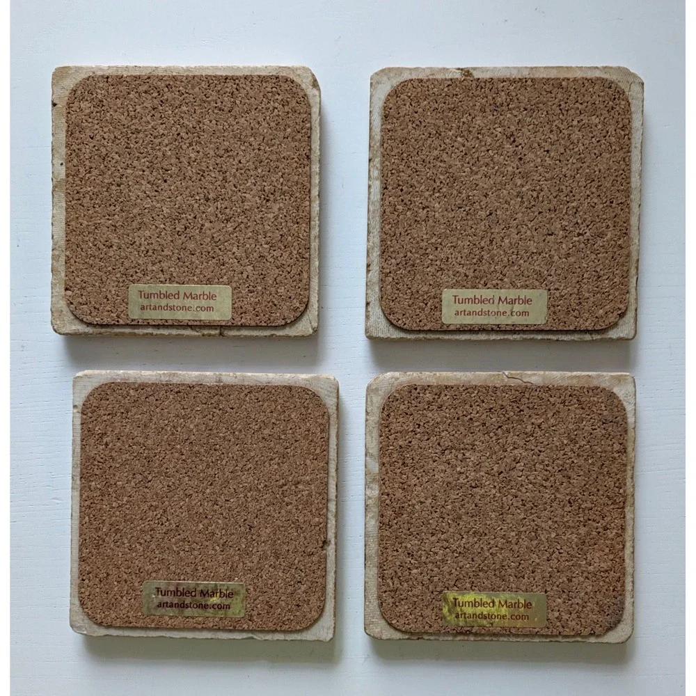 PGA Championship 2004 Whistling Straits Tumbled Marble Coasters Set of 4 Golf